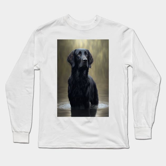 flatcoated retriver "honey" Long Sleeve T-Shirt by TheMadSwede